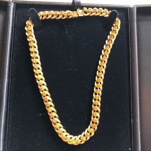 Dannijo Swarovski crystal and gold plated chain.